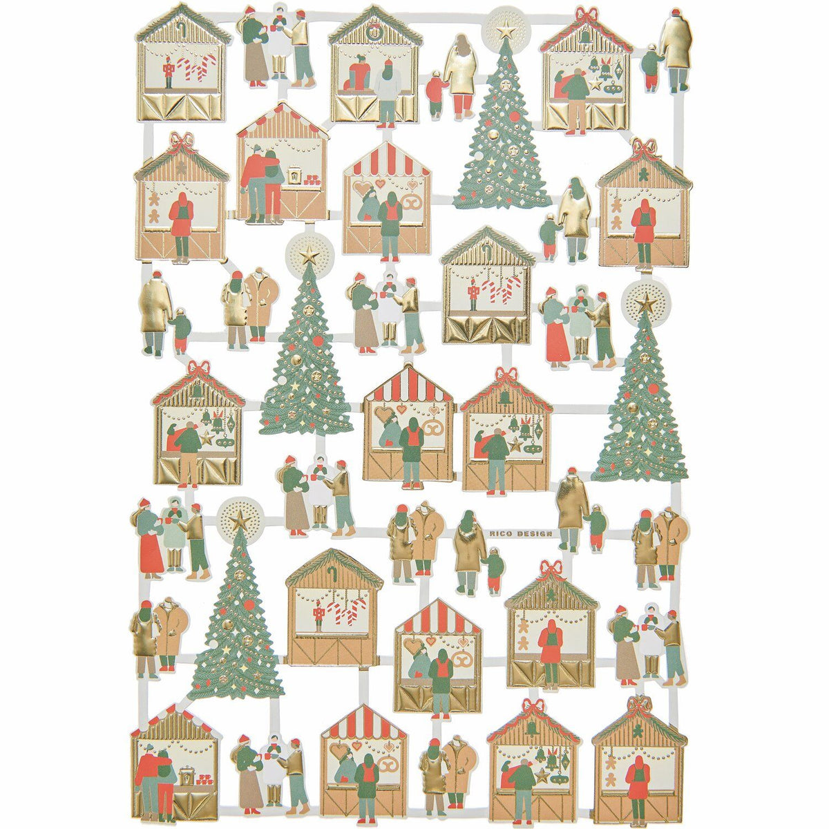 Rico Design Glanzbilder Weihnachtsmarkt