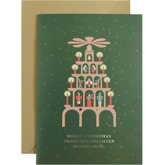 Rico Design KlappkartenSet 8Stk. Weihnachtspyramide A5