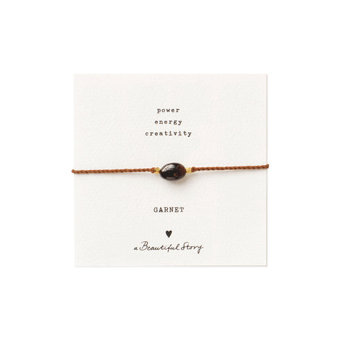 A Beautiful Story Wunsch-Armband Edelstein/Kordel
